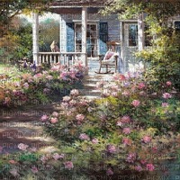 kikkapink vintage background garden spring - PNG gratuit