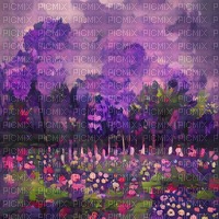 Purple Flowery Place - nemokama png