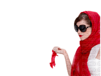 woman with scarf bp - png gratis