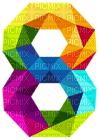 Kaz_Creations Numbers Colourful Triangles 8 - 免费PNG