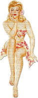 soave woman summer beach vintage pin up pink - PNG gratuit