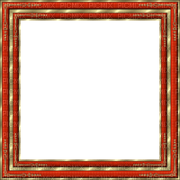 Cadre.Frame.Red.Gold.Victoriabea - Free PNG