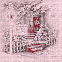 fondo puerta navidad gif  dubravka4 - Besplatni animirani GIF