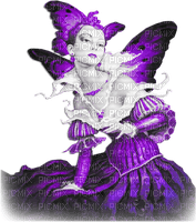 soave woman fantasy surreal butterfly wings black - 免费PNG