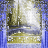 dolceluna animated spring background curtains - Ingyenes animált GIF