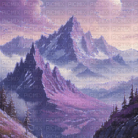 Mauve Mountains - Bezmaksas animēts GIF
