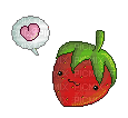 fraise cute - GIF เคลื่อนไหวฟรี