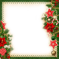 Christmas.Frame.Green.Red - KittyKatLuv65 - Free PNG