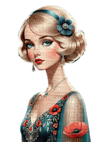 loly33 femme coquelicot - 無料png