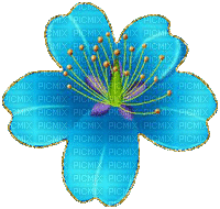 VanessaValo_crea=blue flower glitter - Nemokamas animacinis gif