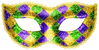 Mask.Gold.Green.Purple - Free PNG