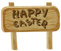 Kaz_Creations Easter Deco Text Logo Happy Easter Sign - PNG gratuit