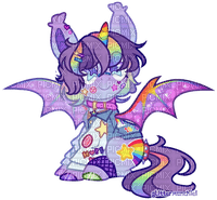 unicorn bat pony oc - Free PNG