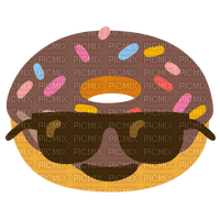 Emoji kitchen cool donut sunglasses - безплатен png