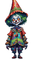gothic clown illustrated - PNG gratuit