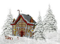 santa claus house - Безплатен анимиран GIF