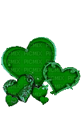 Herzen, grün - Gratis geanimeerde GIF