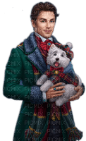loly33 homme chien noël - 無料png