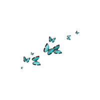 kikkapink deco scrap blue butterflies - бесплатно png