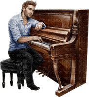 man piano music - ücretsiz png