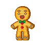 gingerbread man dancing - GIF animé gratuit