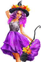 Woman.Witch.Halloween.Purple.Black - darmowe png