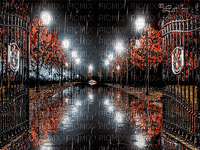 calle  noche lloviendo  dubravka4 - Бесплатный анимированный гифка