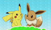 pikachu & eevee gif - GIF animasi gratis
