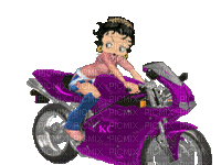 betty boop biker bp - Free animated GIF