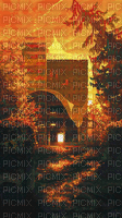 orange sky background - GIF animé gratuit