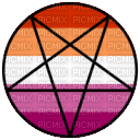 Lesbian wlw pride pentagram - Free PNG