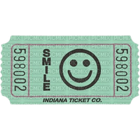 green smile ticket - 免费PNG