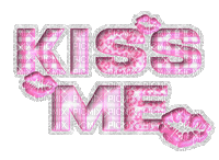 text kiss me love pink letter deco  friends family gif anime animated animation glitter tube