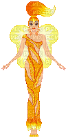 Pixel Fire Fairy - Free animated GIF