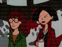 Daria and Jane have coffee - Бесплатный анимированный гифка