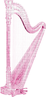 pink harp deco - nemokama png