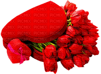 Heart.Boxes.Tulips.Red - ücretsiz png