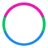 Polysexual circle round frame border - PNG gratuit