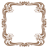 brown art deco art nouveau frame, sunshine3 - zdarma png