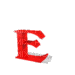 Kaz_Creations Alphabets Jumping Red Letter E - Gratis animeret GIF