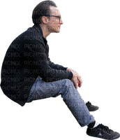 Kaz_Creations Man-Homme-Sitting - 免费PNG