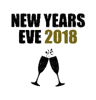 Kaz_Creations Logo Text New Years Eve 2018 - GIF animé gratuit