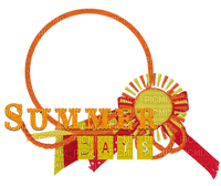 Kaz_Creations Deco  Circle Frame Text Summer Days - png gratis