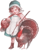 soave children girl thanksgiving  turkey vintage - фрее пнг