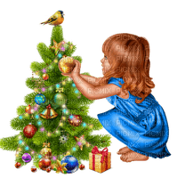 Christmas. Girl. Christmas tree. Leila - δωρεάν png