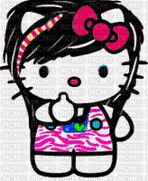 emo girl hello kitty - Бесплатный анимированный гифка