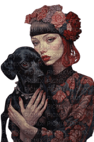 loly33 femme chien - Free PNG