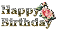 gif happy birthday text - Free animated GIF