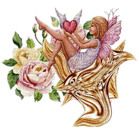 fée aux ailes roses - png gratis