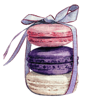 watercolor macarons Bb2 - PNG gratuit